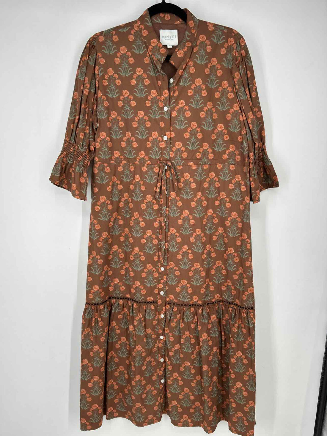 Marigold by Victoria Dunn M Brown & Pink Floral New Boutique Dress