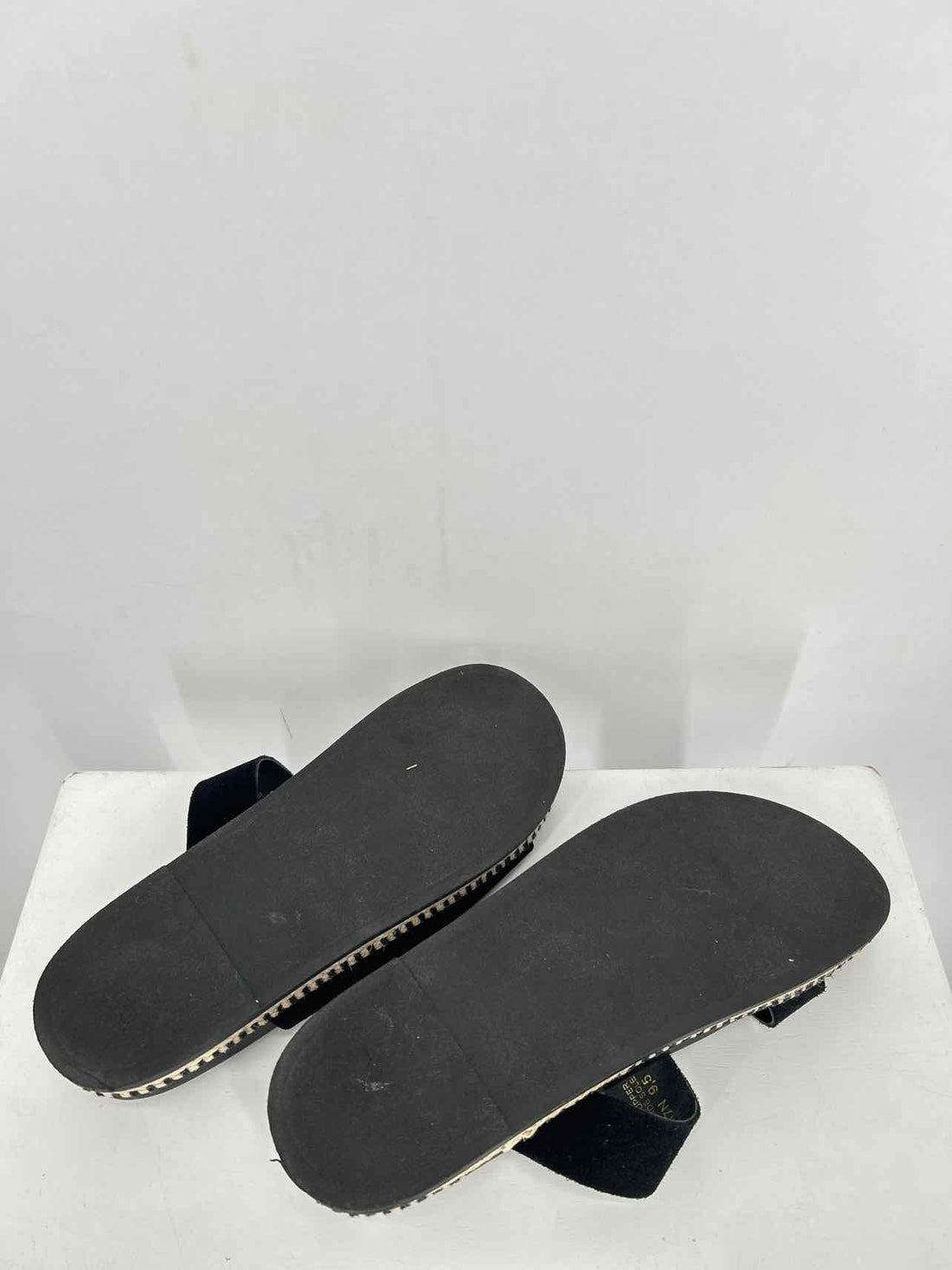 Cristina Francini Women Size 9.5 Black Espadrilles Slides