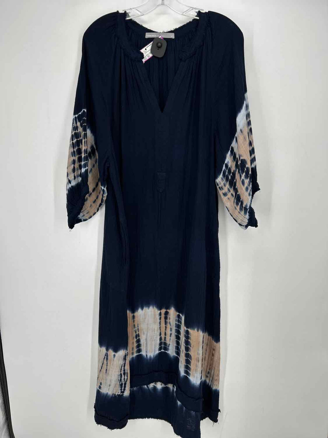Ocean + Main Size M/L Navy Gauze Long Sleeve Dress