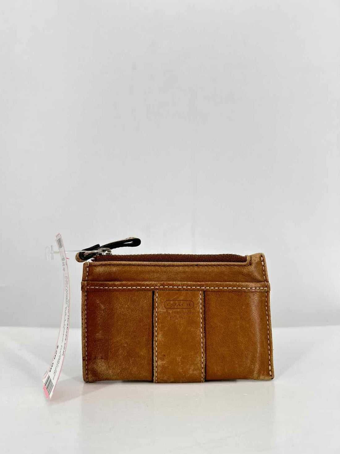 Coach Light Brown Leather Pre Owned Card Holder