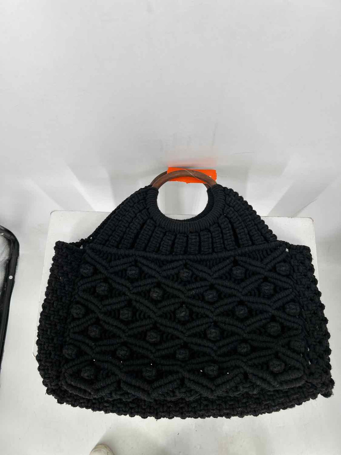 Magid Black Macrame Pre Owned Tote