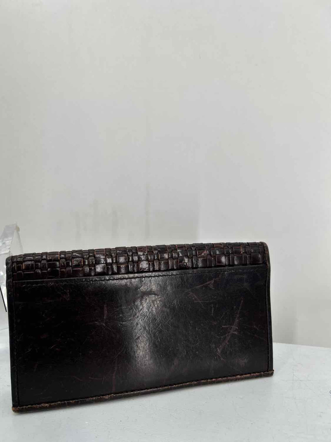 Brighton Dark Brown Woven Leather Wallet