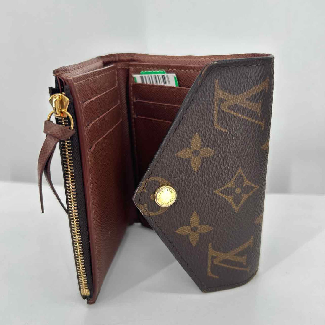 Louis Vuitton Victorine Wallet Monogram Coated Canvas Like New LUXURY