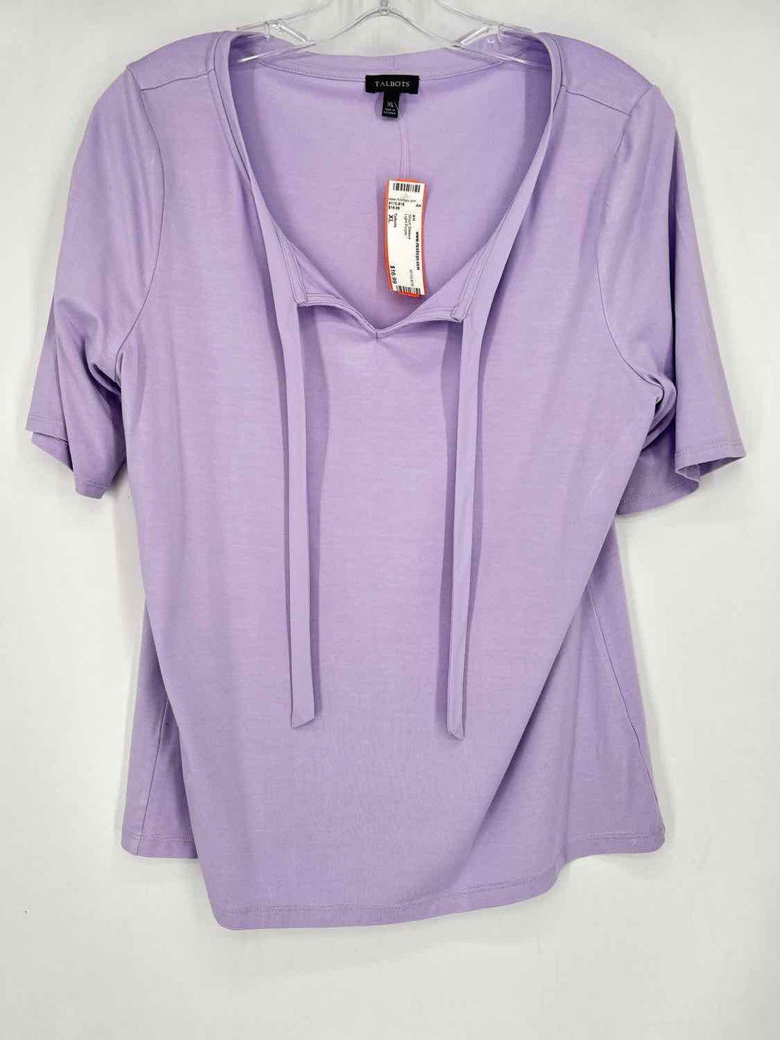 Talbots Size XL Light Purple Short Sleeve
