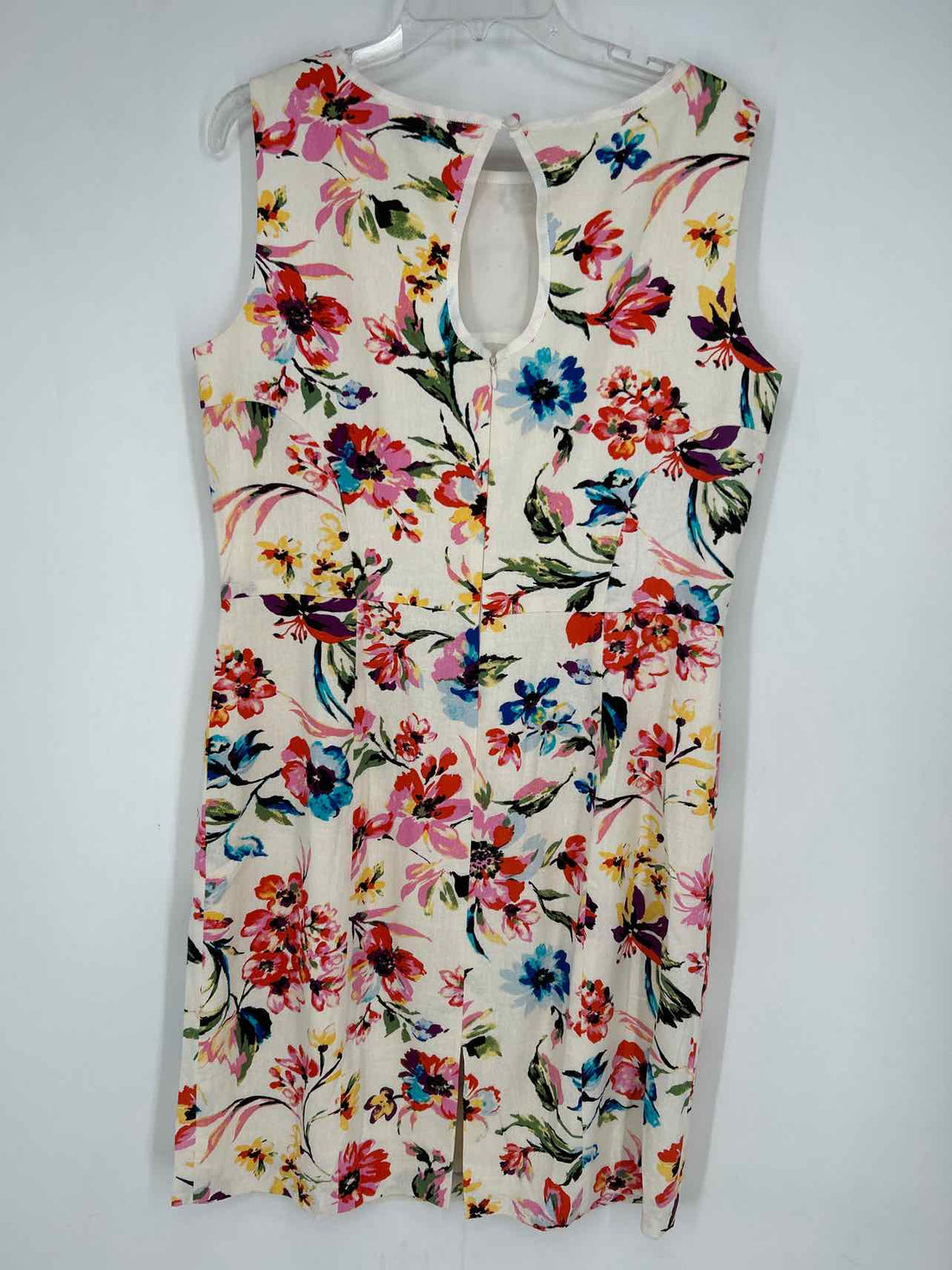 Isabella DeMarco Size 12 Off White Floral Sleeveless Dress