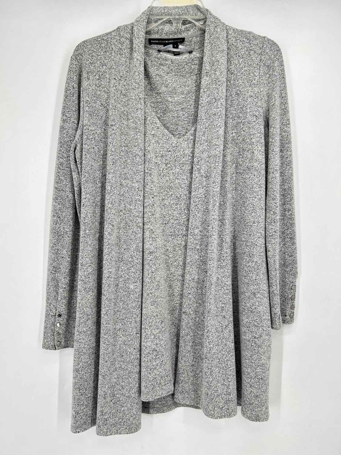 White House Black Market Size S Heathered Gray 2PC Sweater Set