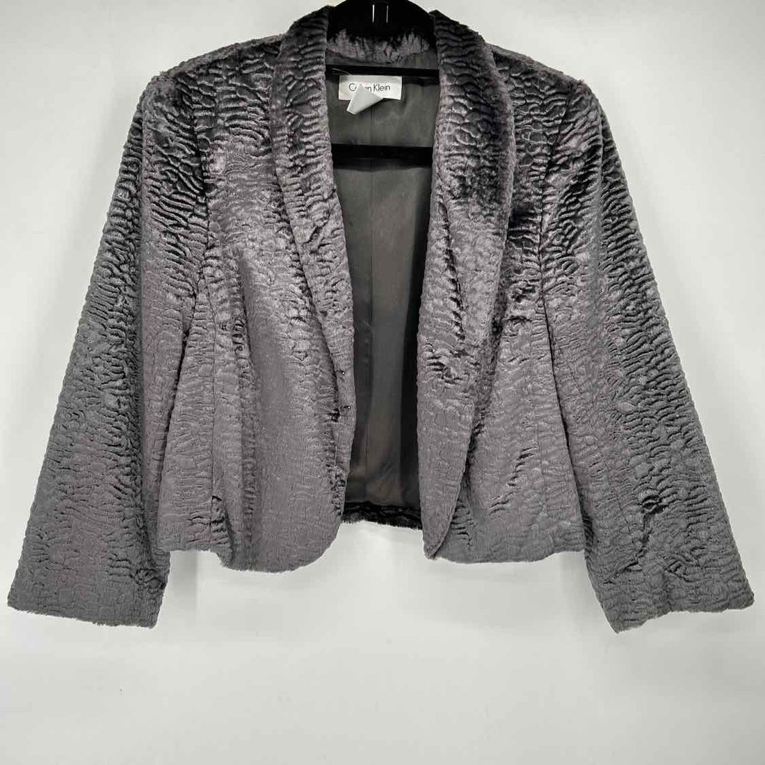 Calvin Klein Size L Gray Velvet Vintage Blazer
