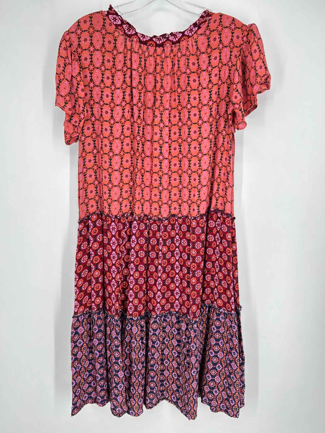 By Anthropologie Size 3X Orange Print Dress