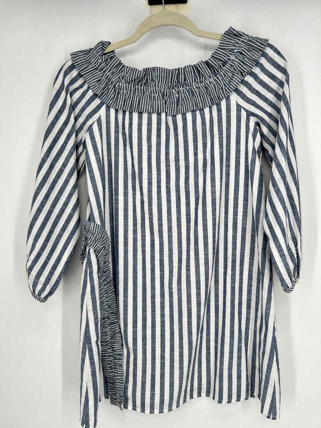 Loveriche Size S Navy & White Striped Long Sleeve