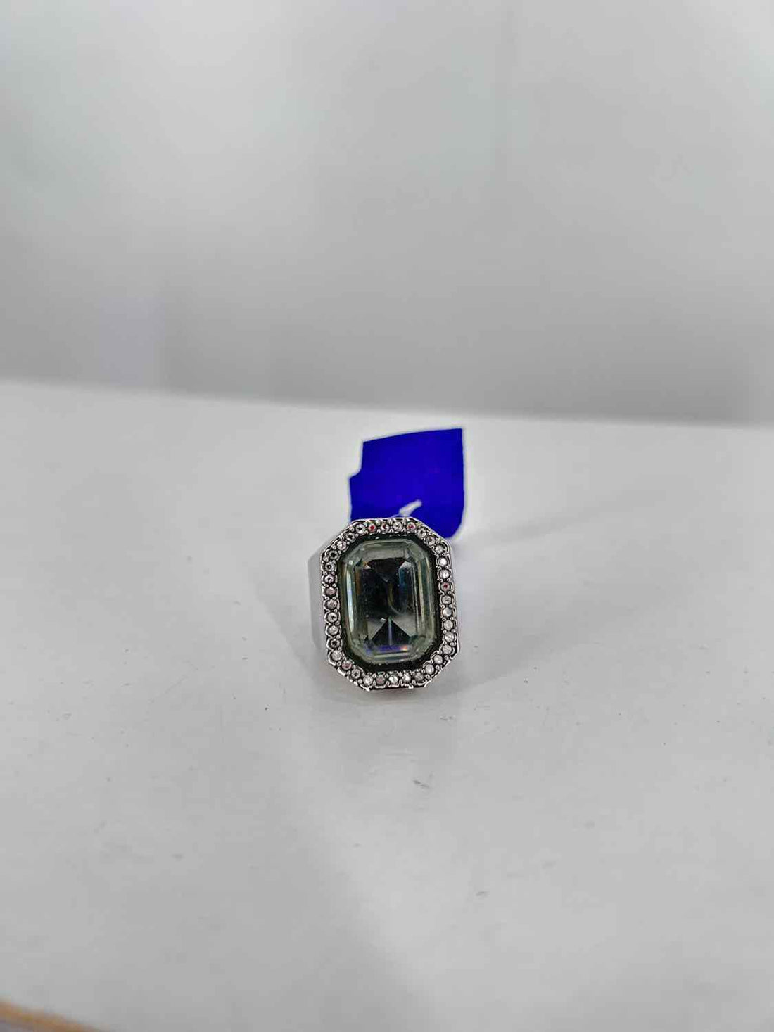 Swarovski Crystal Size 6.5 Rhodium Plated Pave Crystal Silver Meteor Ring