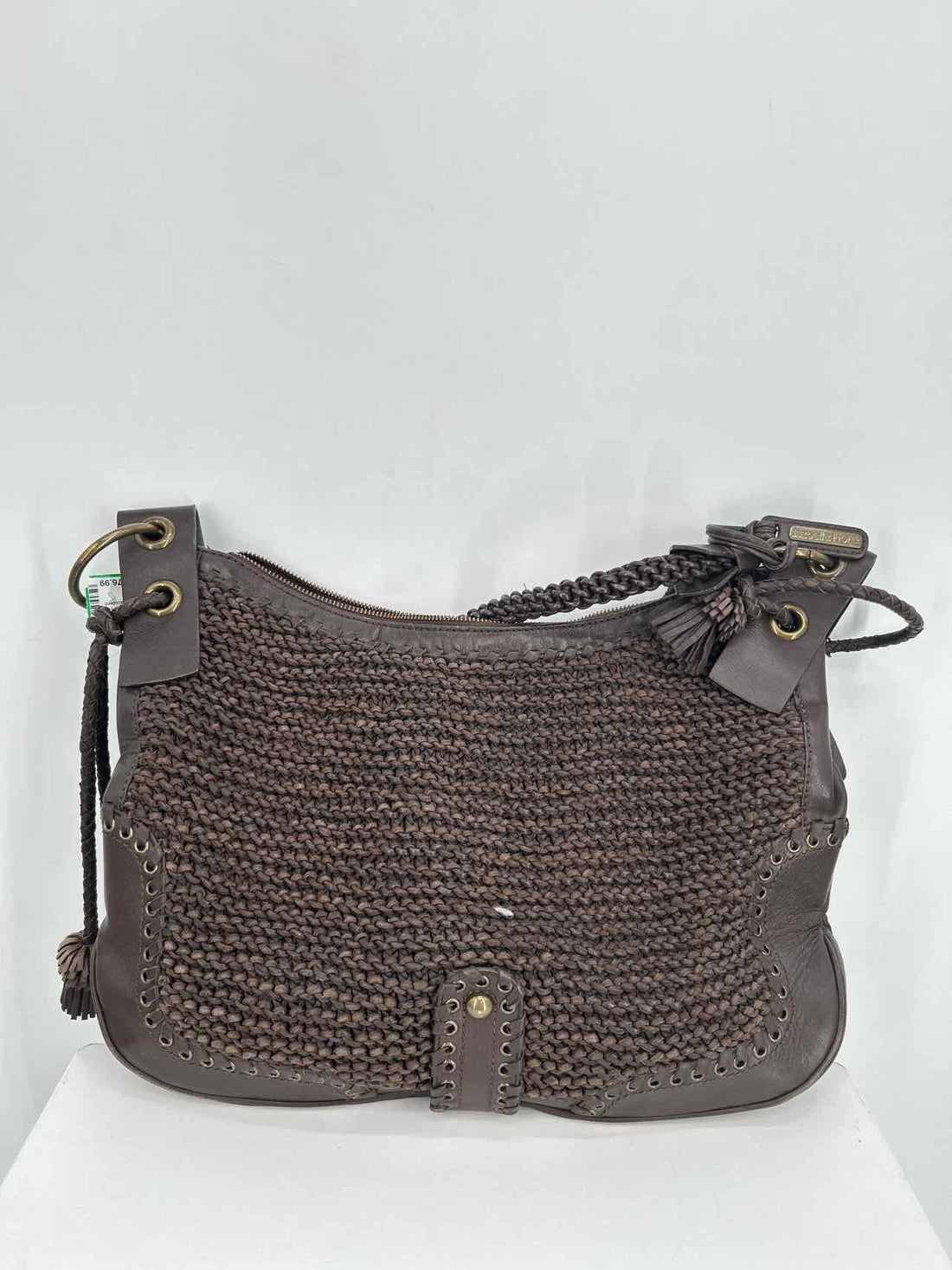 Isabella Fiore Dark Brown Leather Excellent Condition Hobo