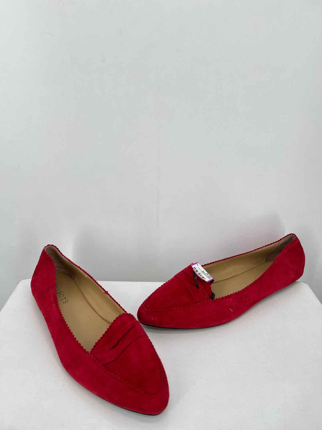 Talbots Women Size 8 Red Genuine Suede Loafers