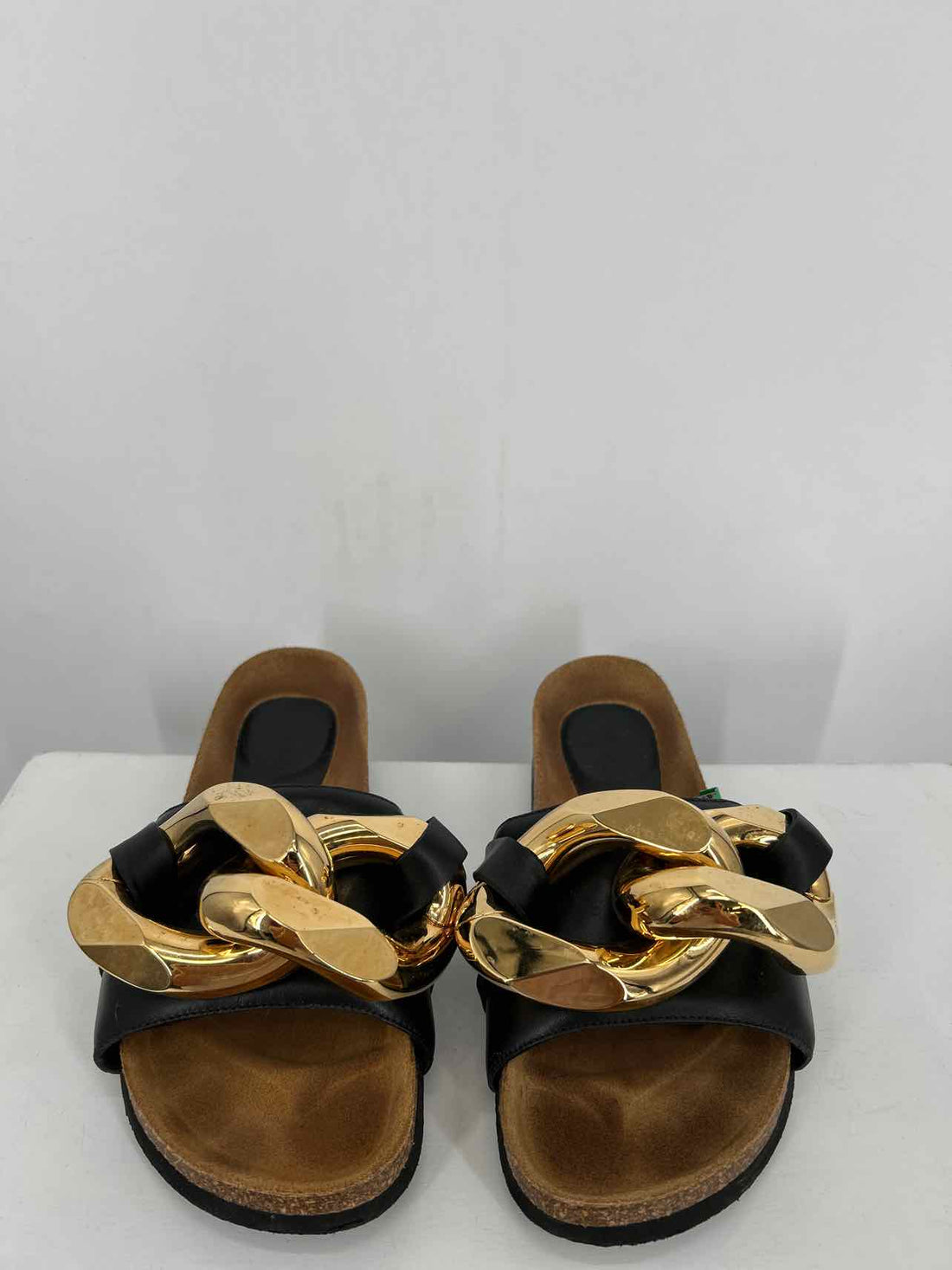 JW Anderson Women Size 38 Black & Gold Slides