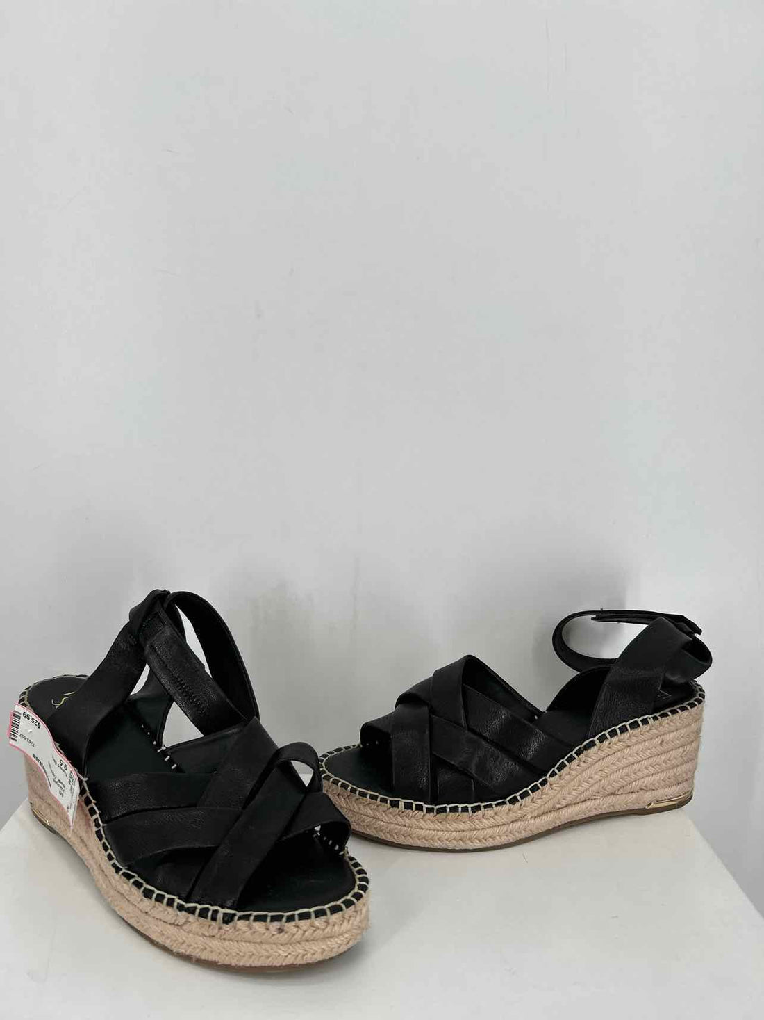 Franco Sarto Women Size 9.5 Black Espadrilles Wedges