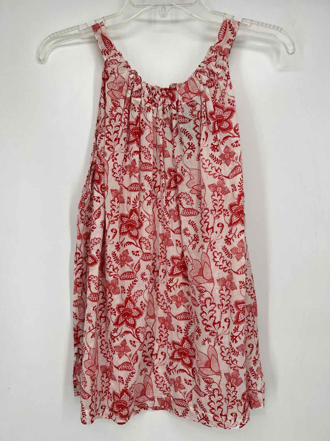Roller Rabbit Size L White & Red Floral Sleeveless