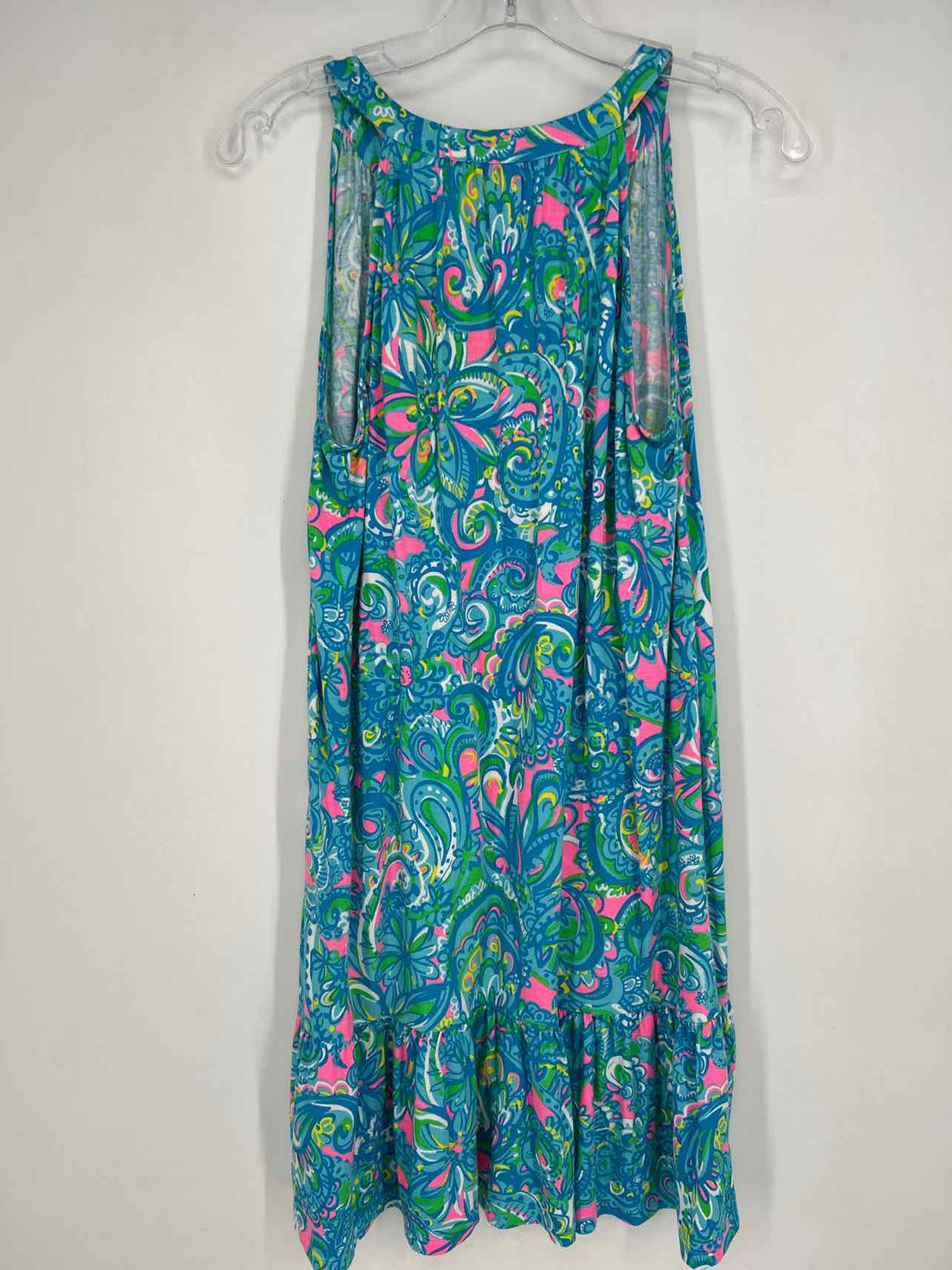 Lilly Pulitzer S Blue Floral Sleeveless Lilly Pulitzer Dress