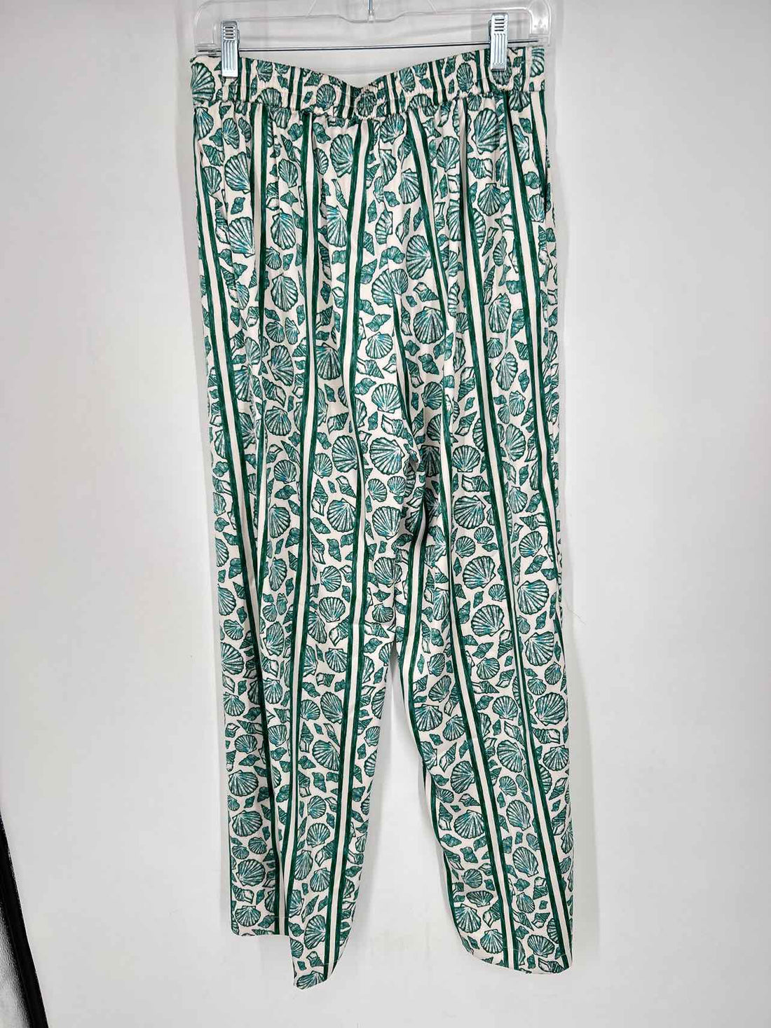 Rachel Zoe Size XS White & Green Print Pants
