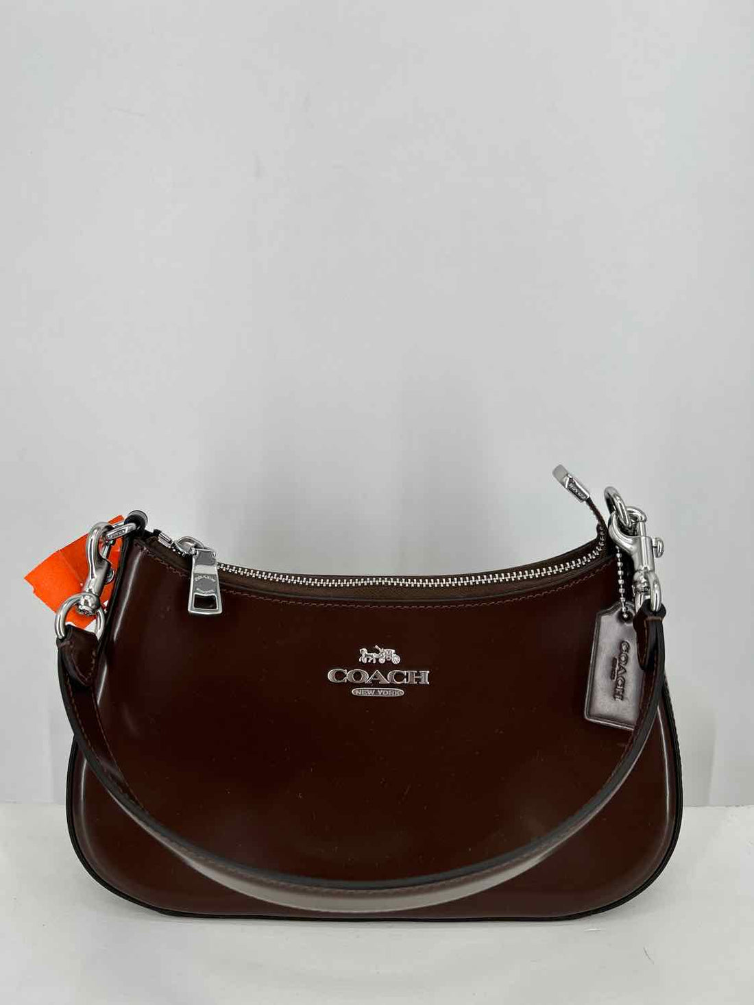 Coach Glossy Maple Spazzolato leather Like New Satchel
