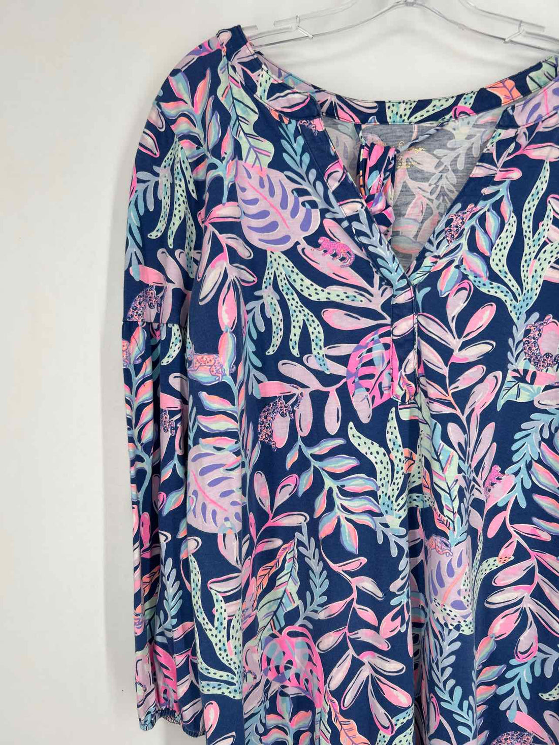 Lilly Pulitzer XL Navy Print Long Sleeve Lilly Pulitzer Dress