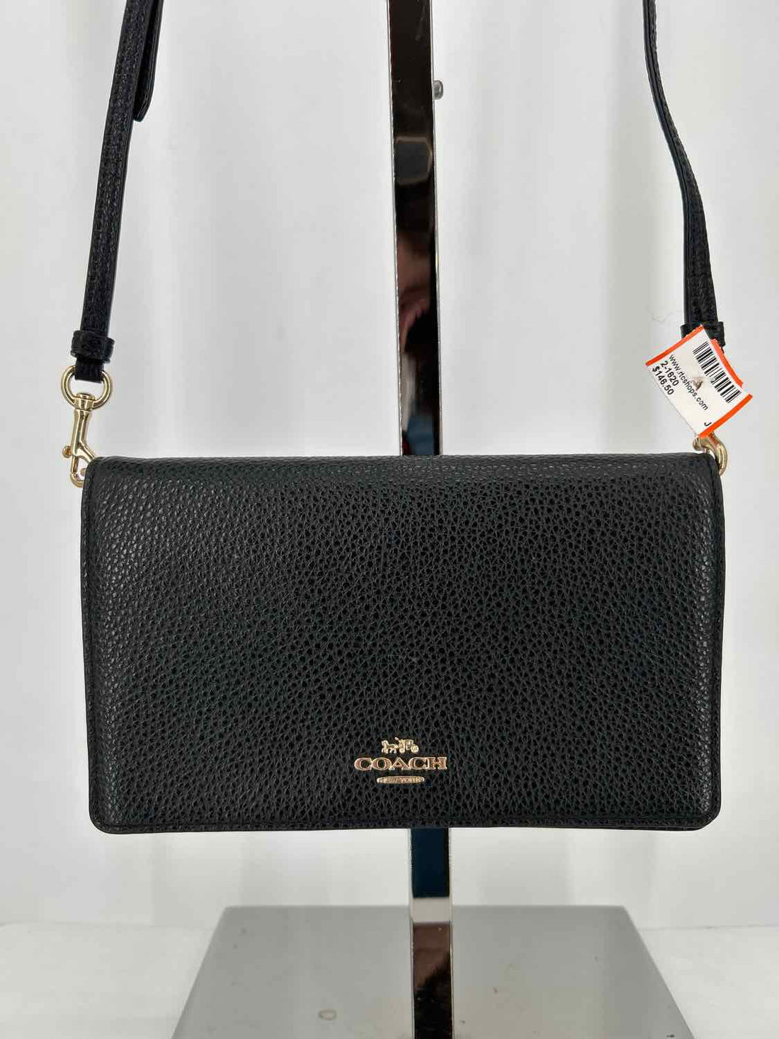 Coach Black Genuine Leather Pre Owned Crossbody