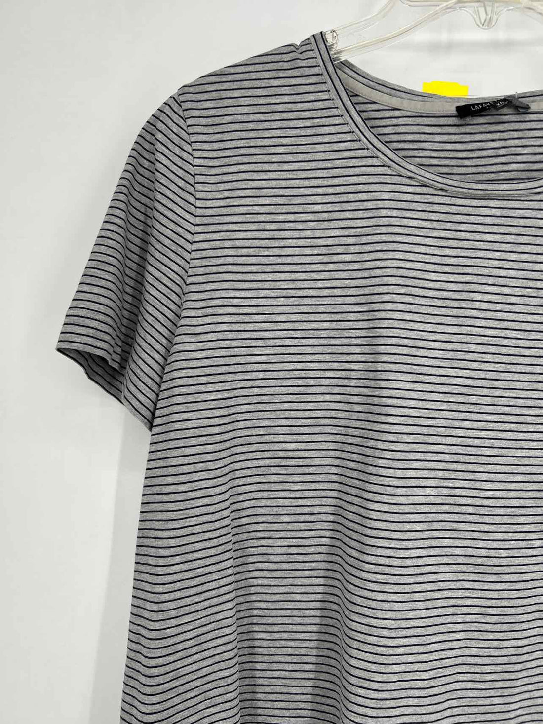 Lafayette 148 Size XL Gray Striped T-shirt