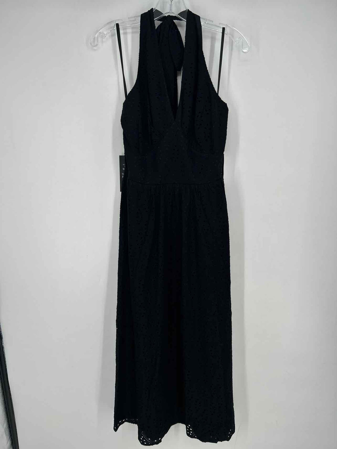 White House Black Market Size 14 Black Eyelet NWT Dress