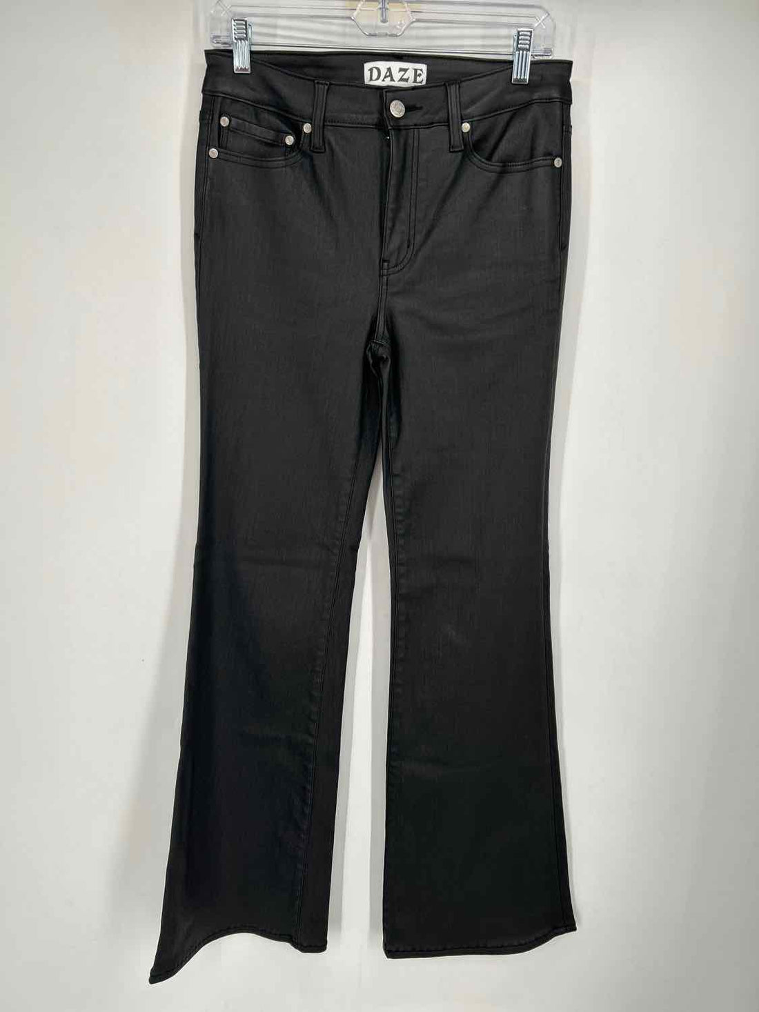 Daze Size 28 Black Coated Denim Jeans