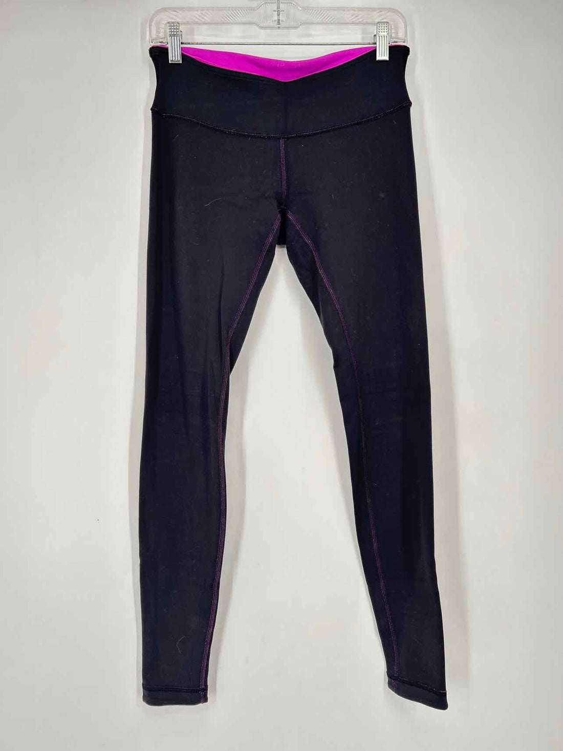 Lululemon Size 8 Black & Purple Active Leggings
