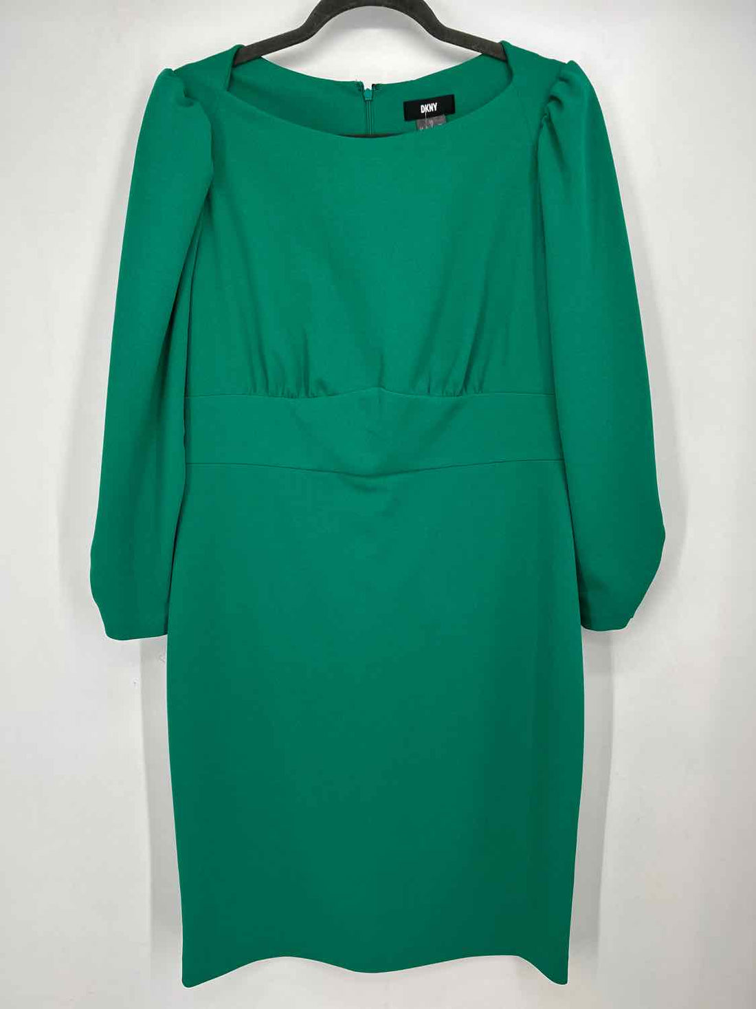 DKNY Size 12 Green Long Sleeve Dress