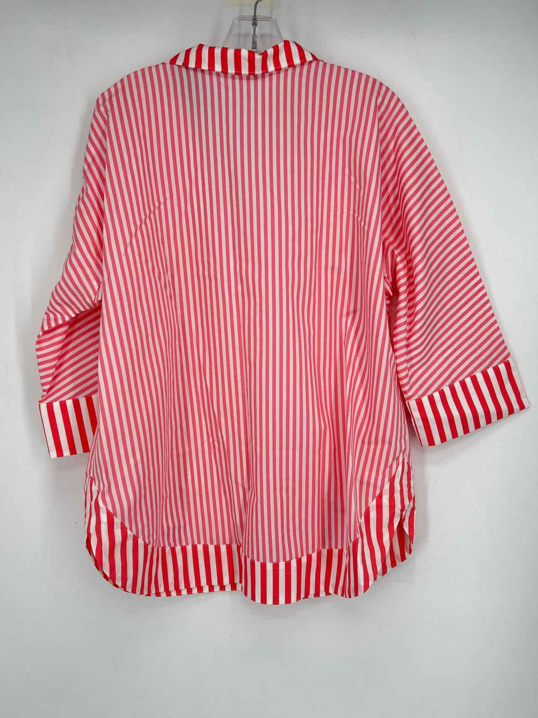 Talbots Size L Pink & White Striped Long Sleeve
