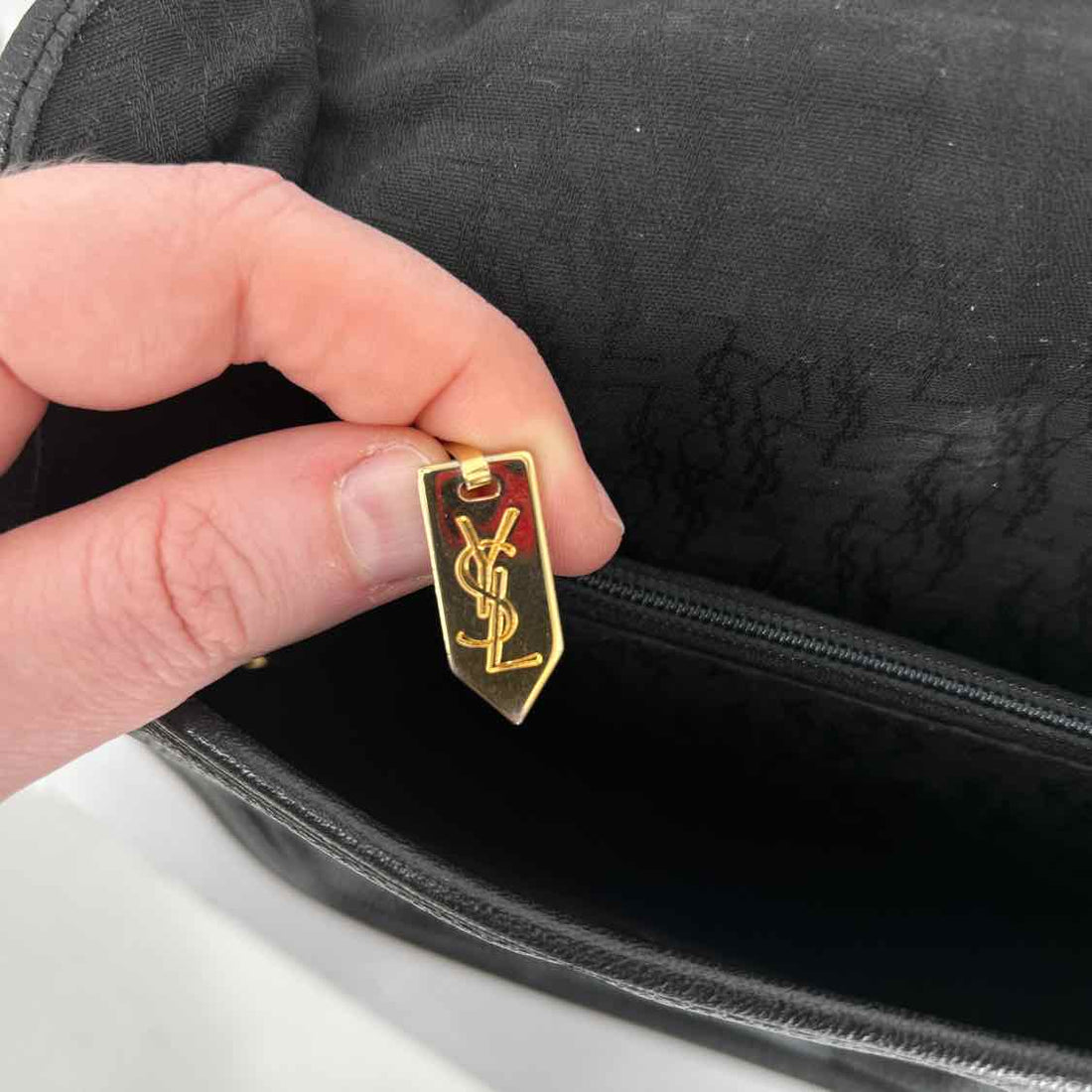 Yves Saint Laurent Spontini Black Vintage Saddle Bag Crossbody