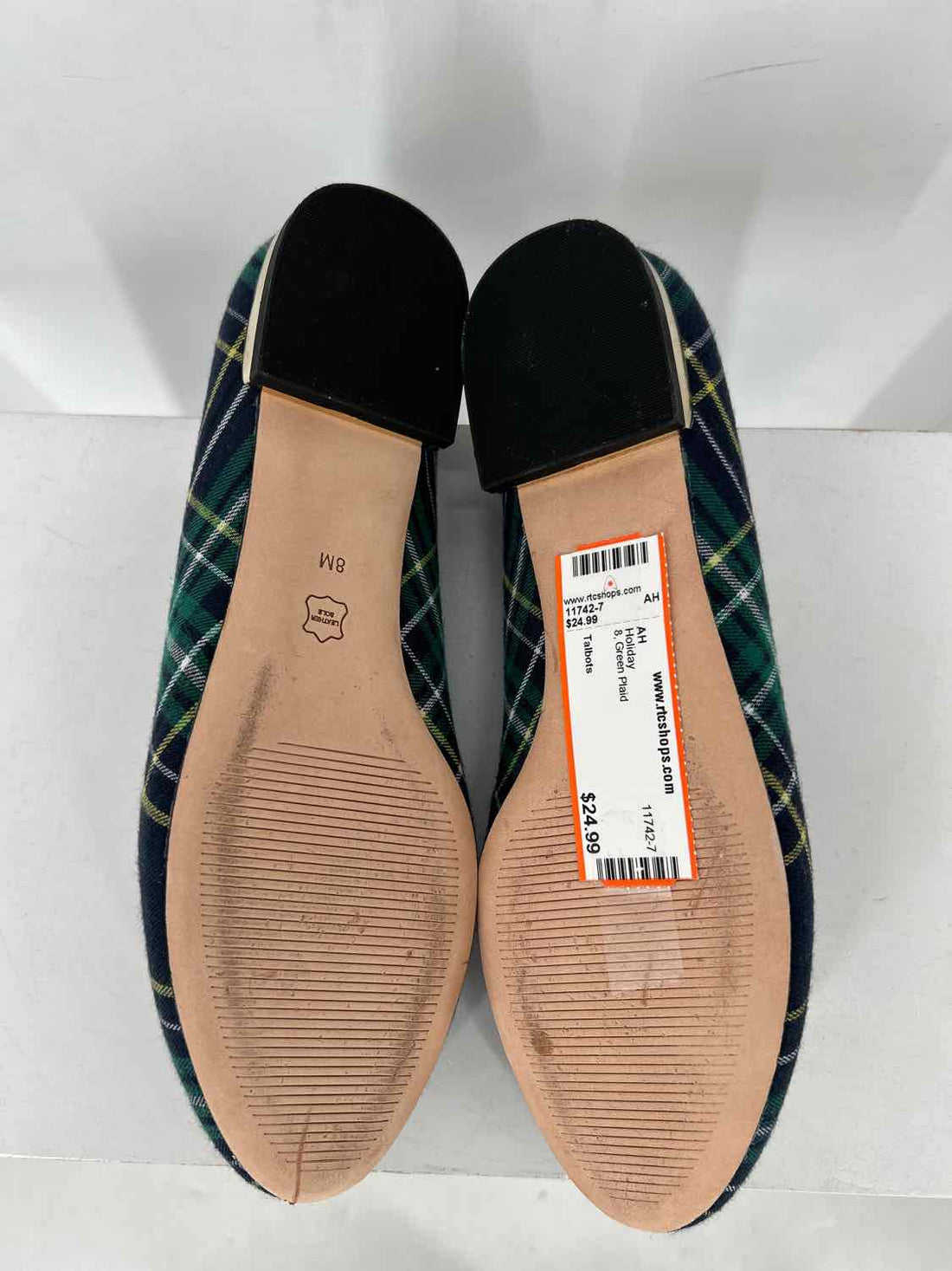 Talbots 8 Green Plaid Holiday