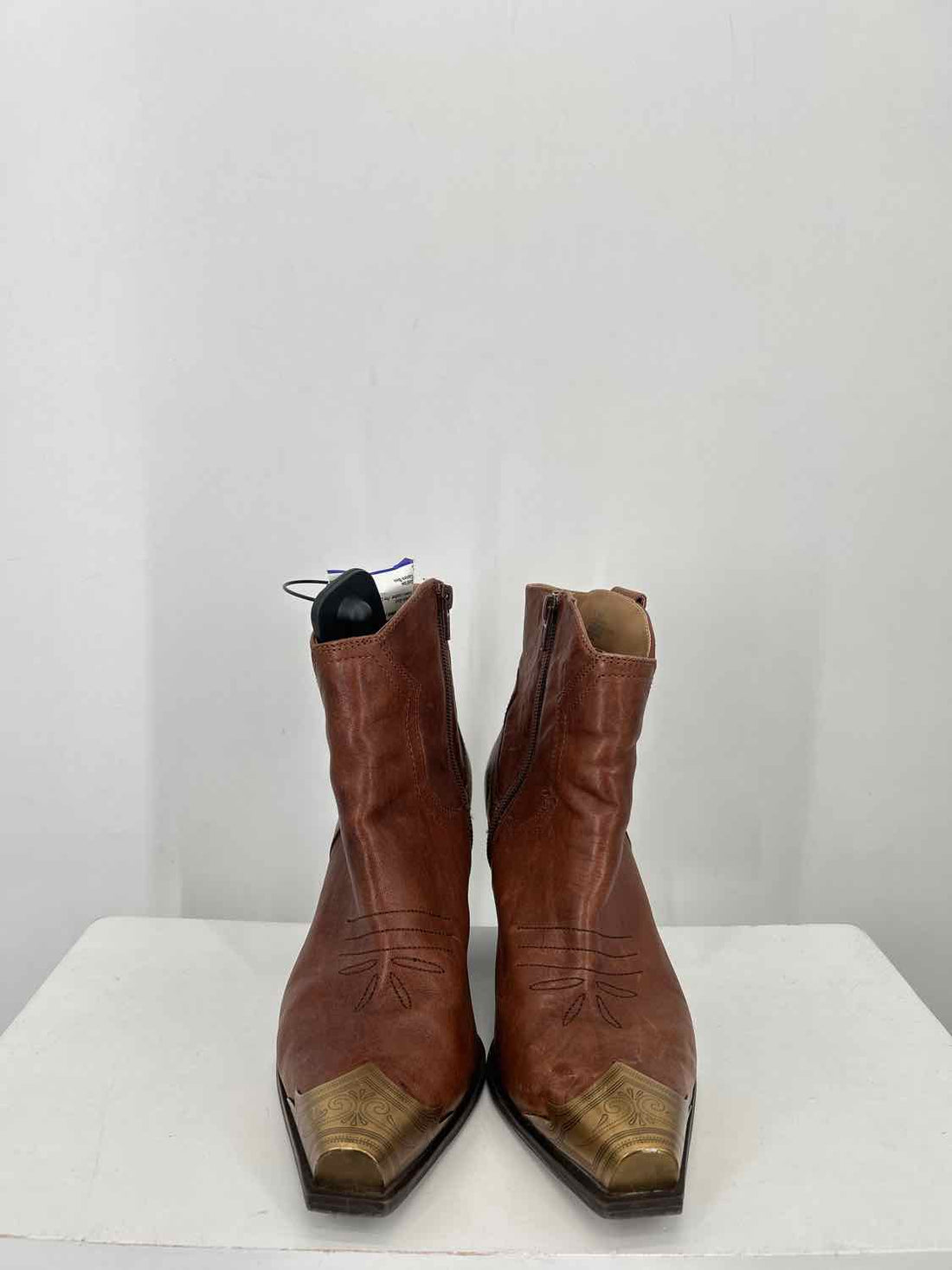 Gianni Bini Brown Leather Ankle Boot