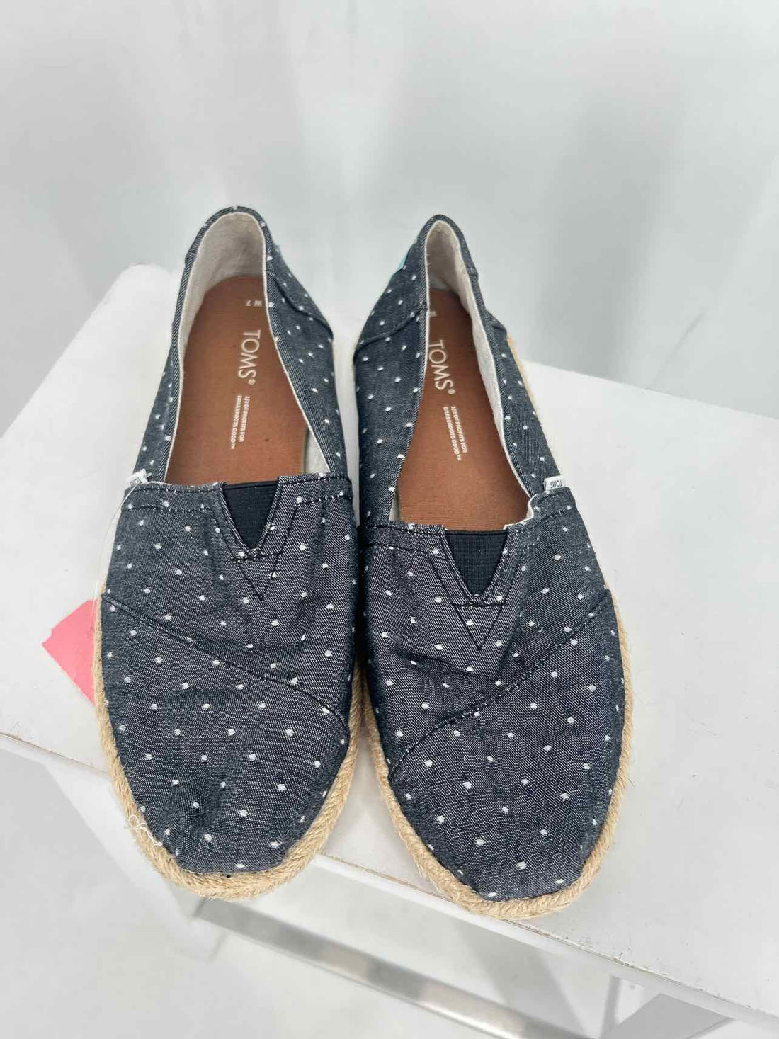Toms Women Size 7 Navy Polkadot Espadrilles