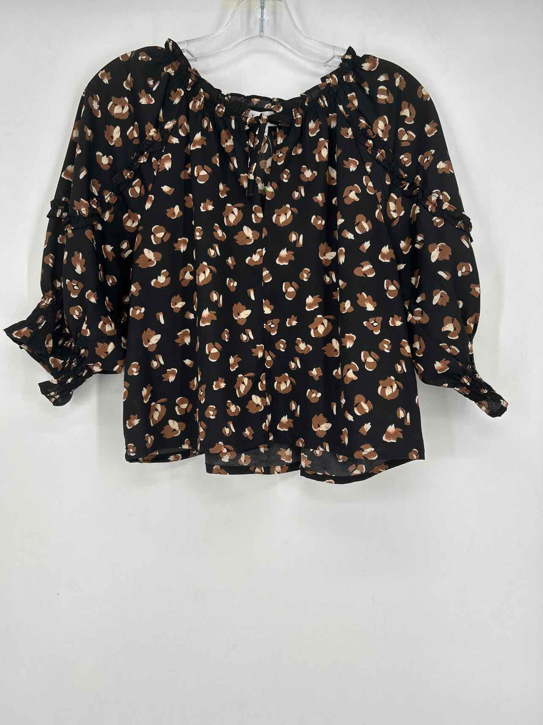 THML Size M Black Print Long Sleeve