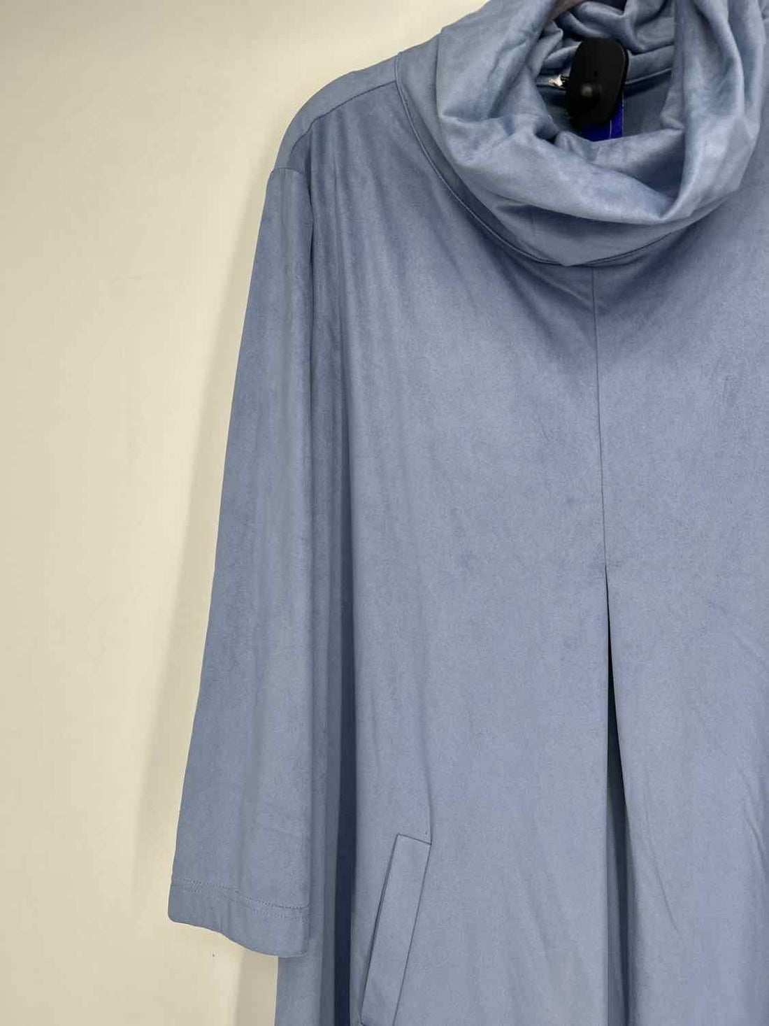 Tyler Boe Size XL Baby Blue Faux Suede Long Sleeve Dress