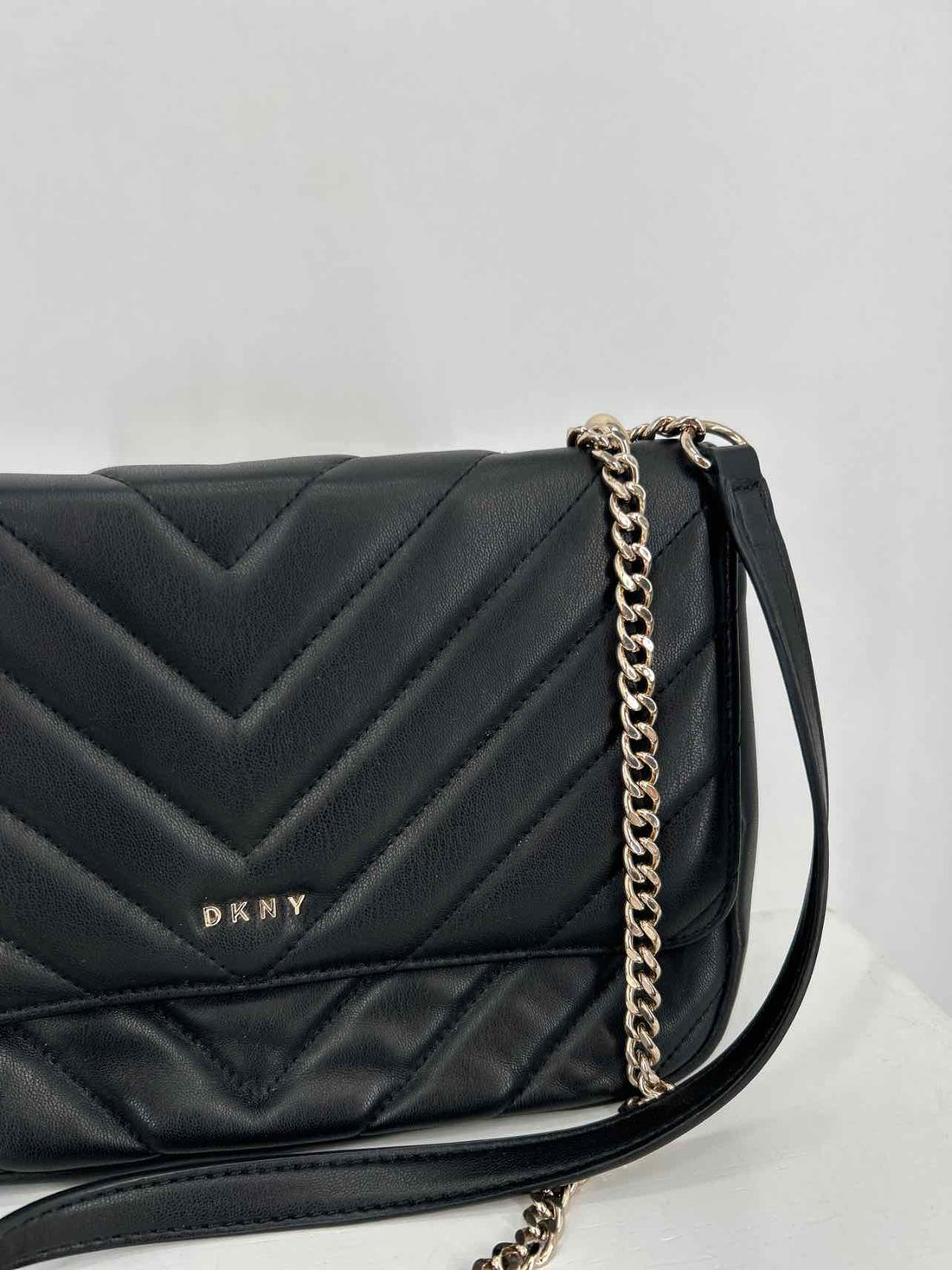 DKNY Black Faux Leather Crossbody