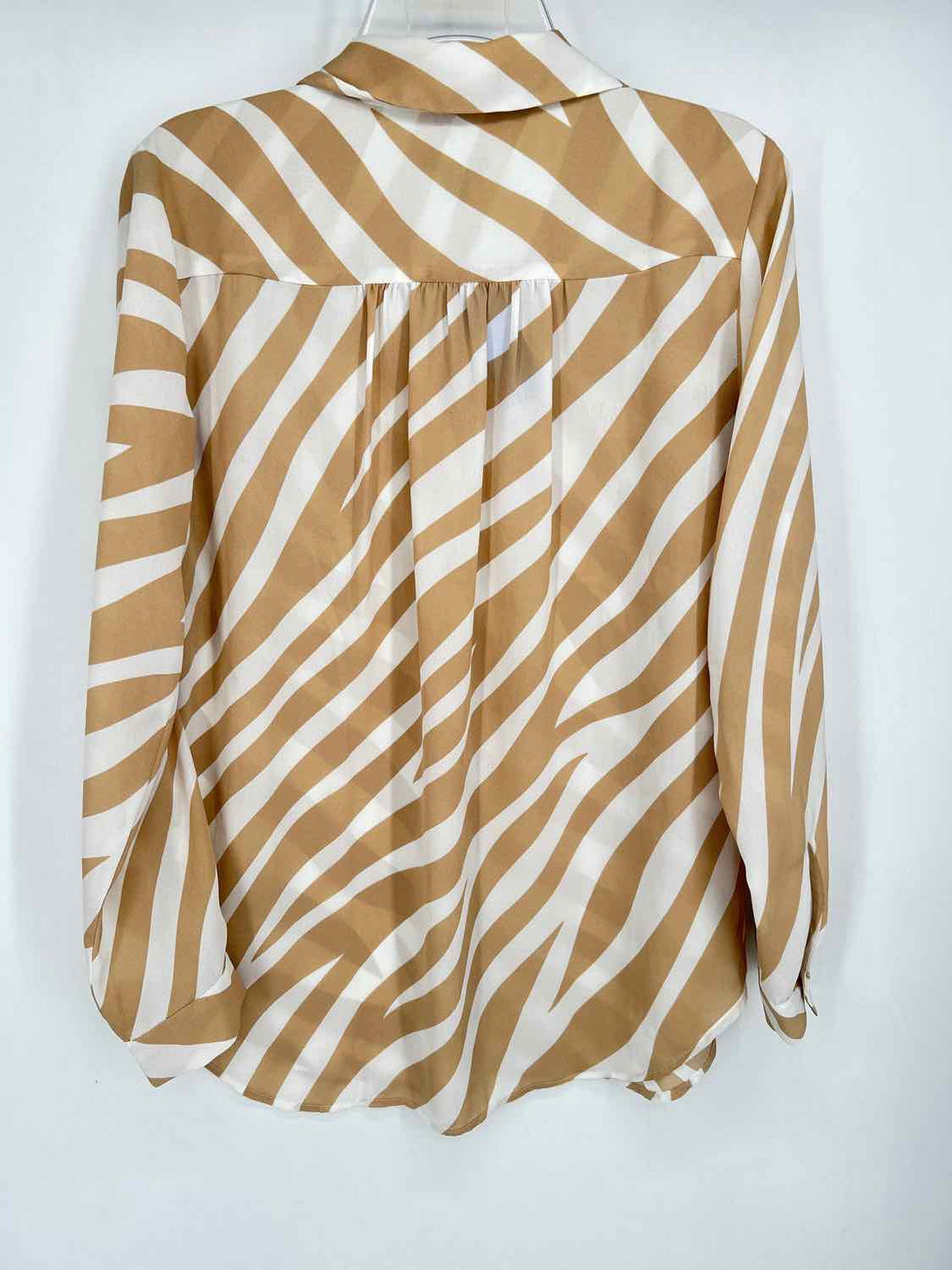 Ann Taylor Size MP Tan Striped Long Sleeve