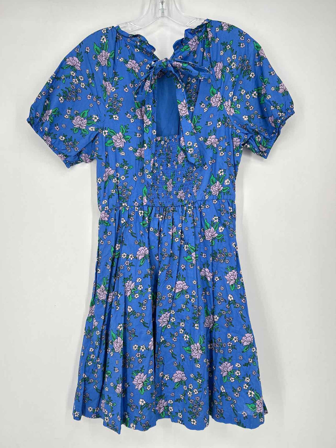J Crew Size 6 Blue Floral Short Sleeve Dress