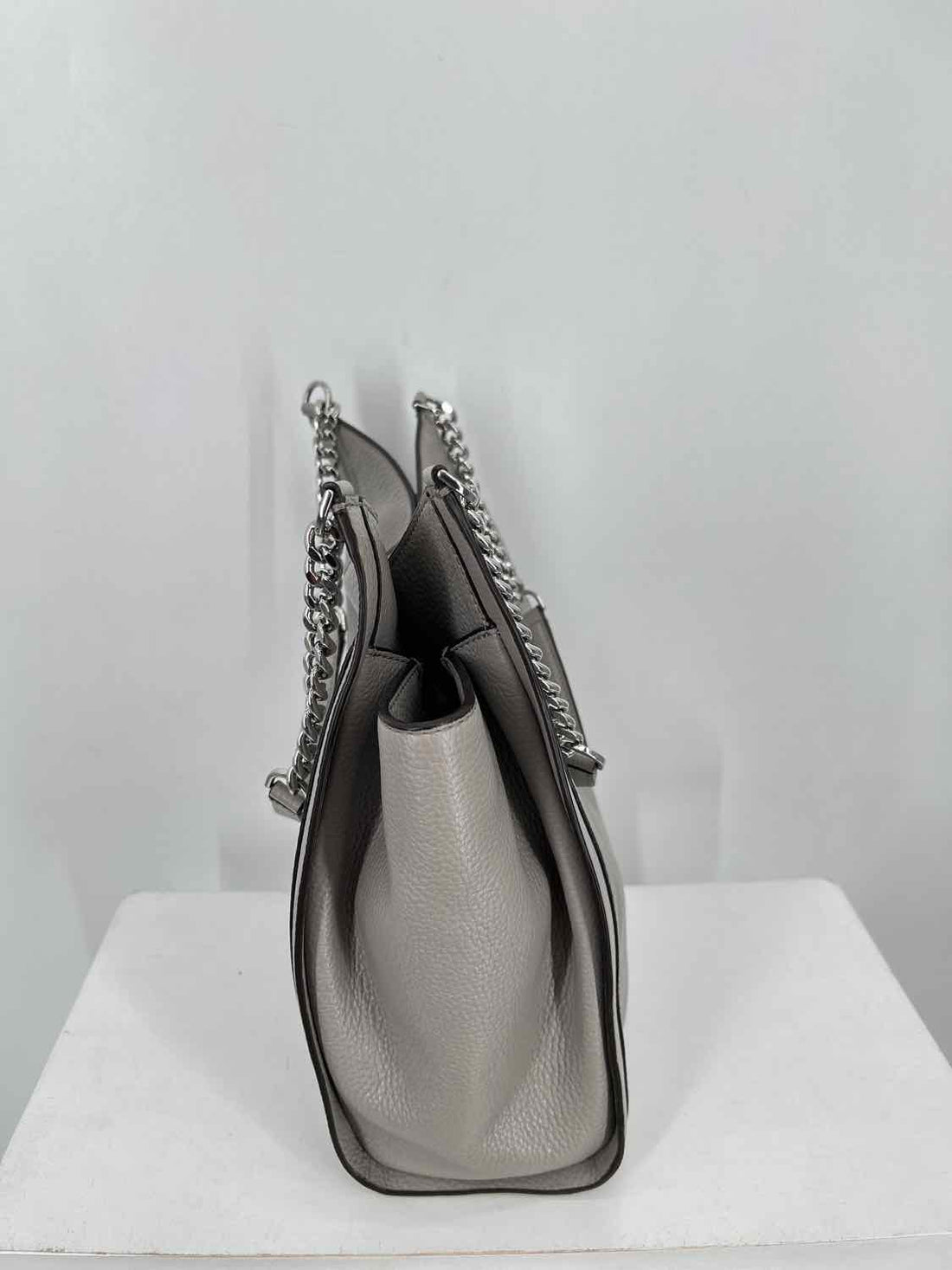 Michael Kors Gray Pebbled Leather Shoulder