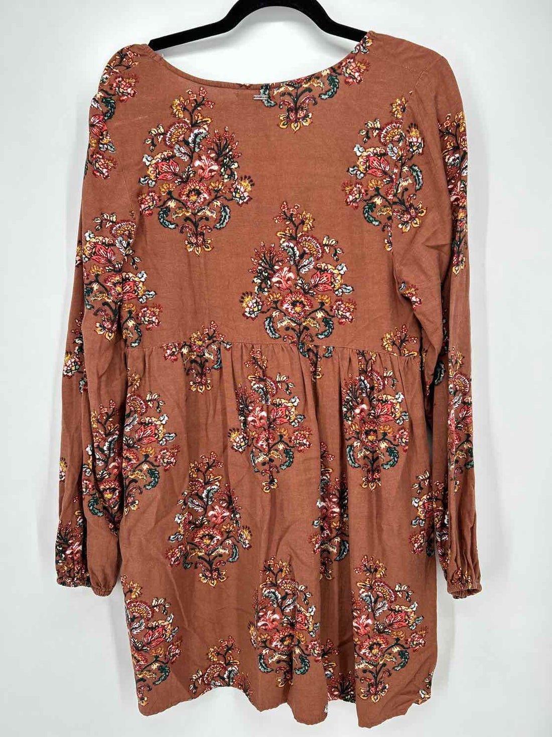 Oneil Size L Brown Floral Dress