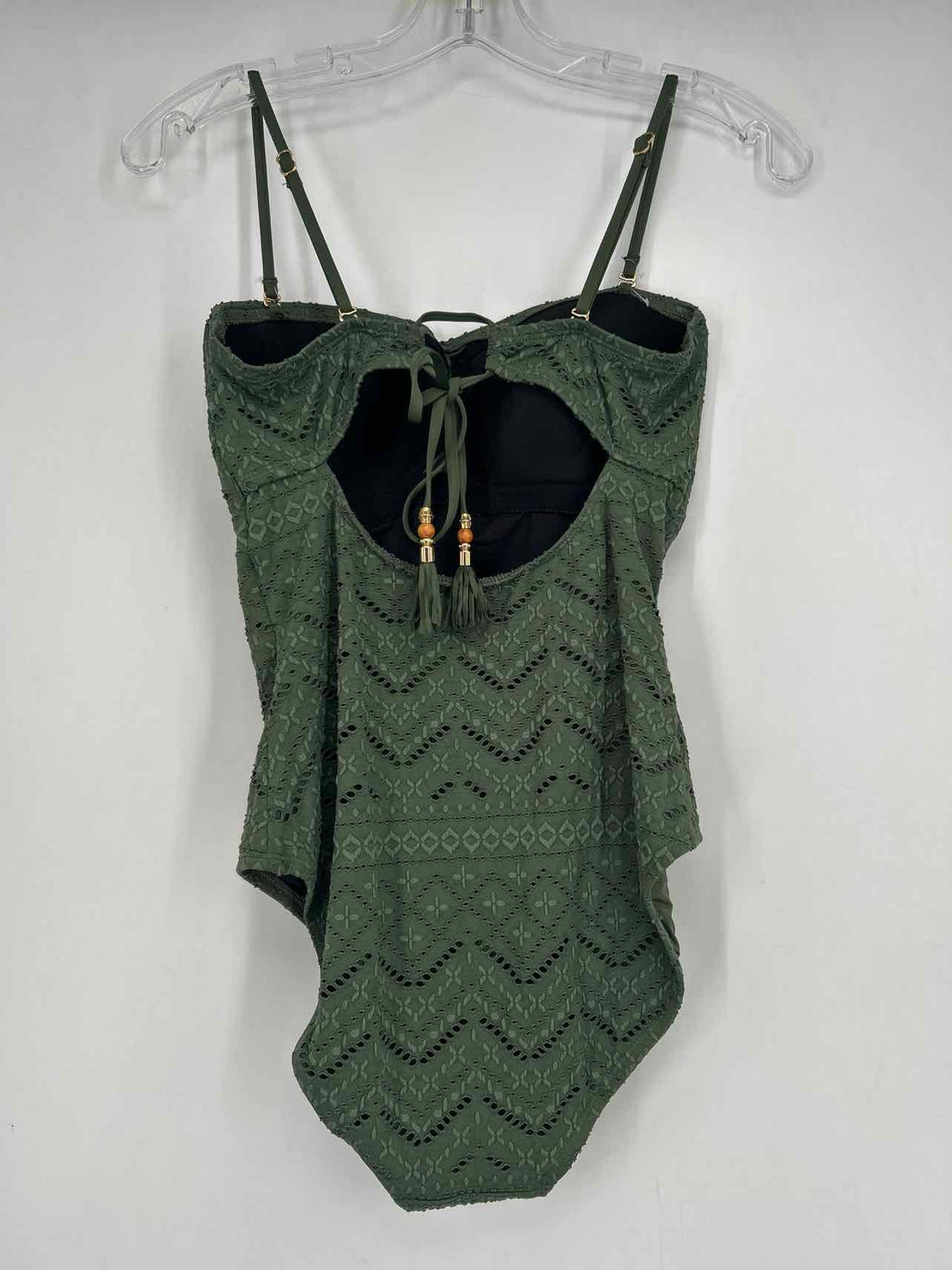 La Blanca Size 8 Olive Eyelet NWT Swimsuit 1 Piece