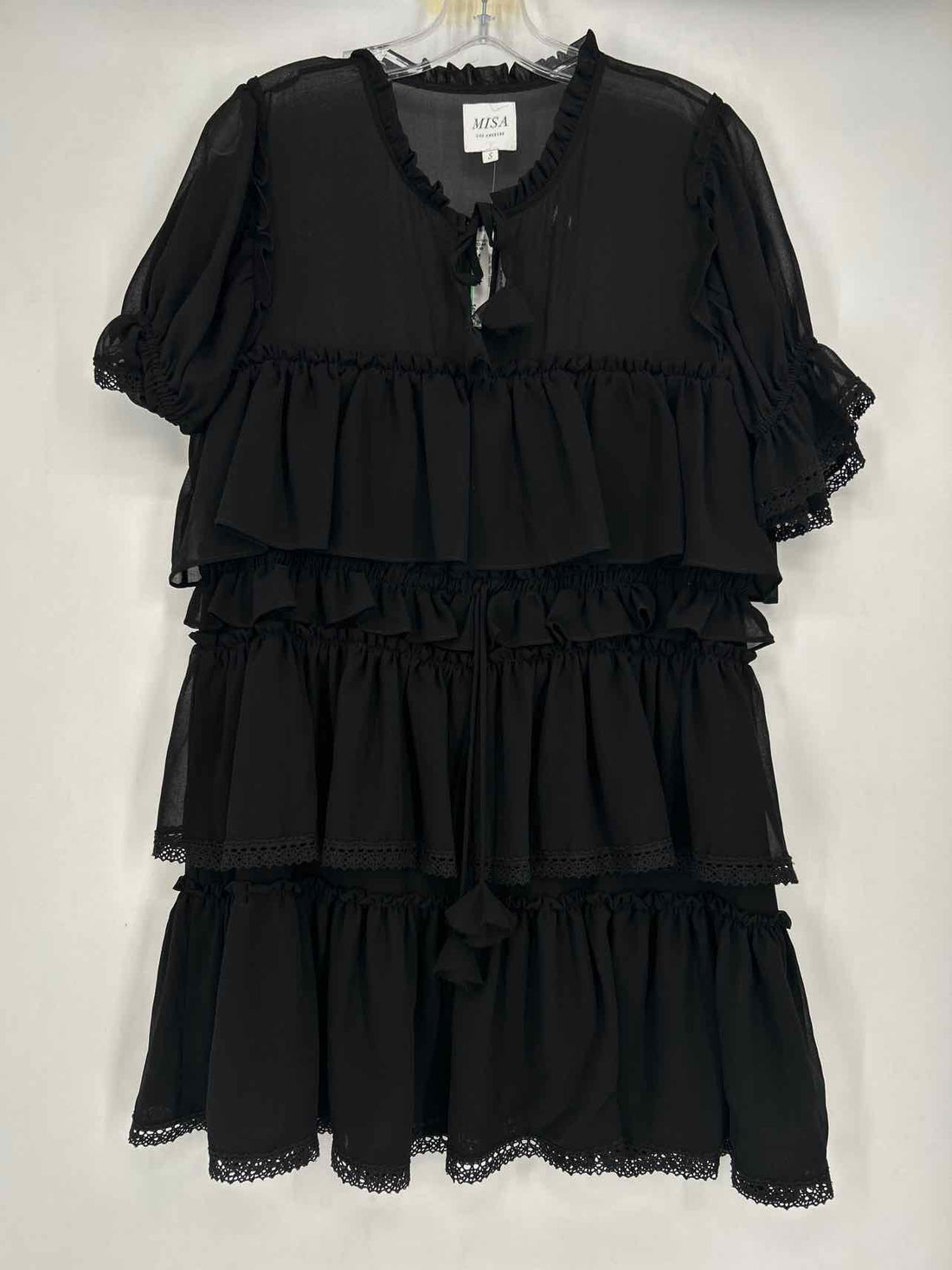 Misa Size S Black Short Sleeve Dress