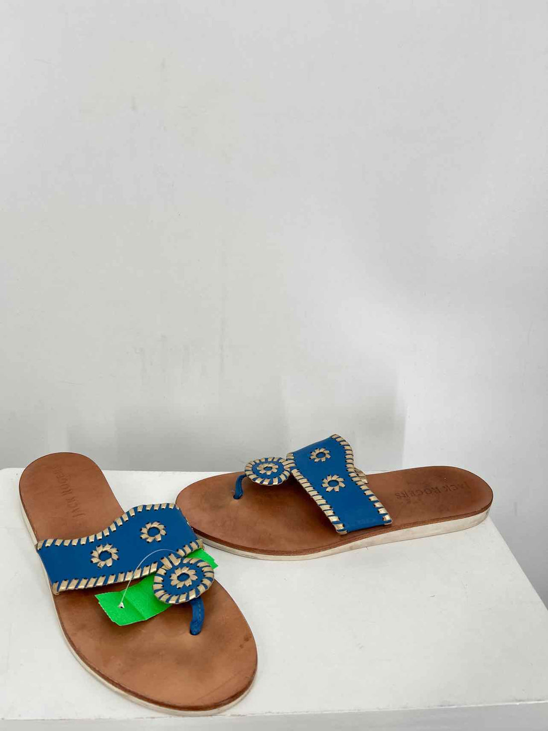Jack Rogers Women Size 9 Blue & Gold Sandals