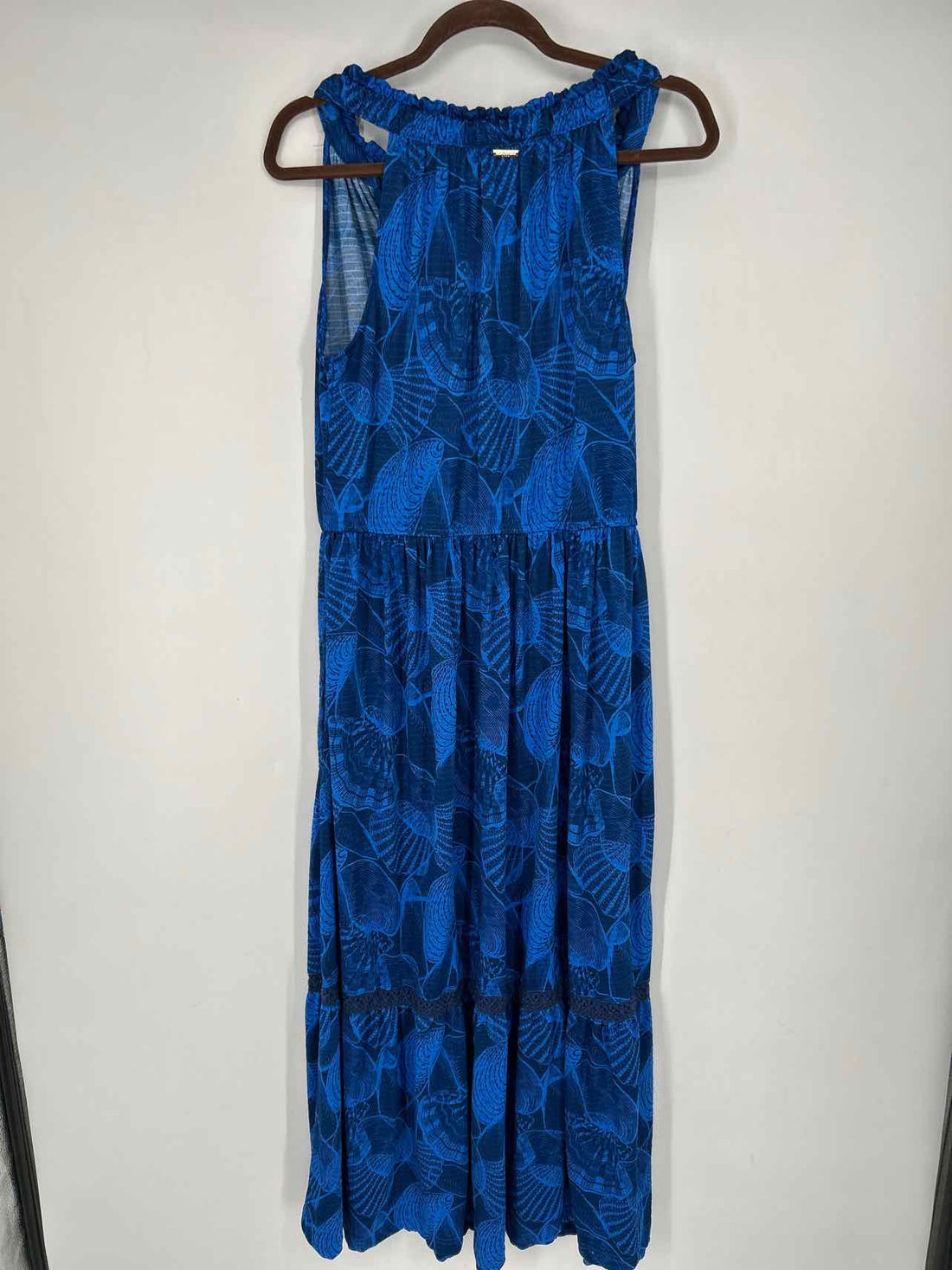 Cabana Life Size M Blue Print Sleeveless Maxi
