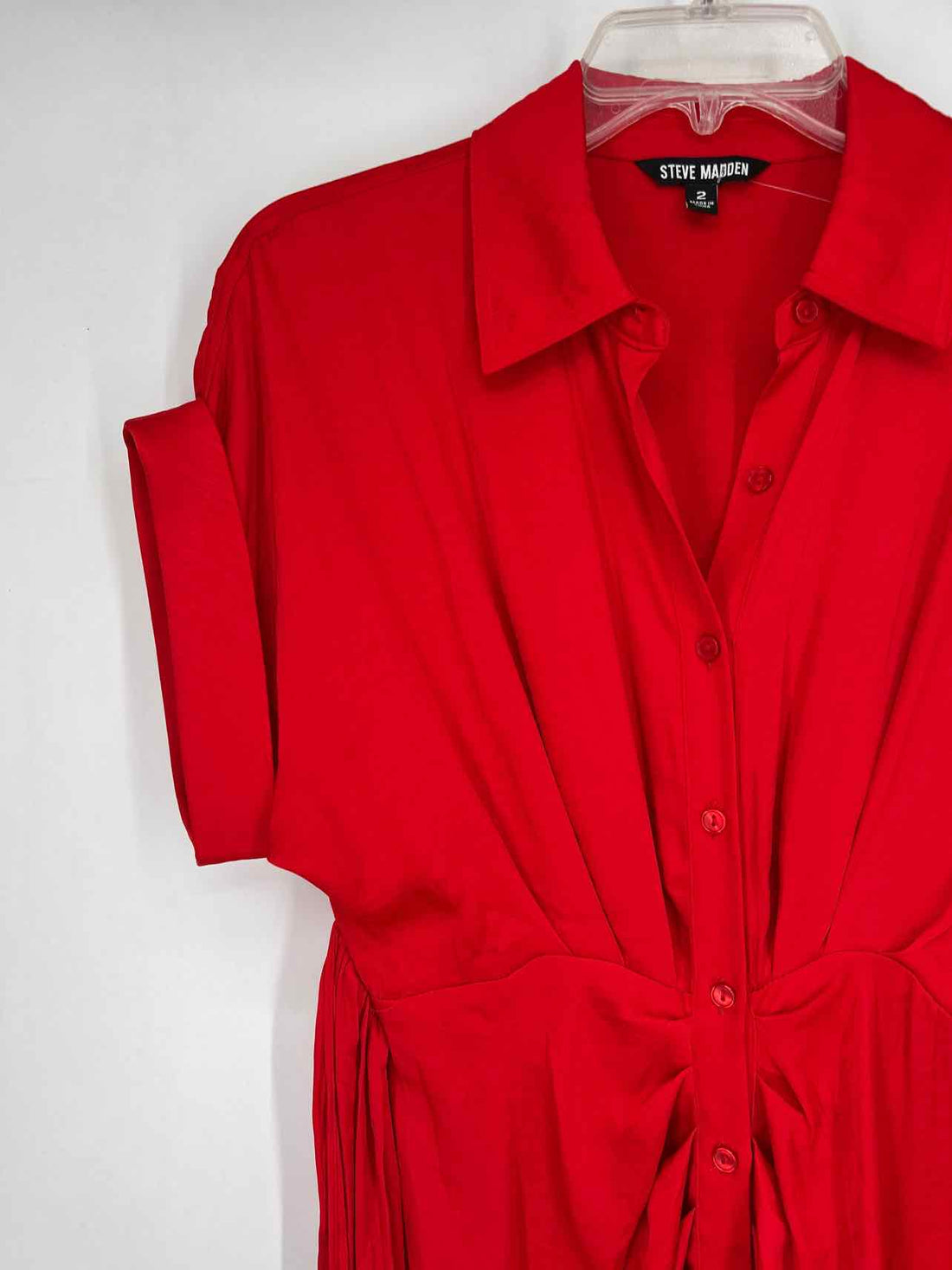 Steve Madden Size 2 Red Short Sleeve Dress