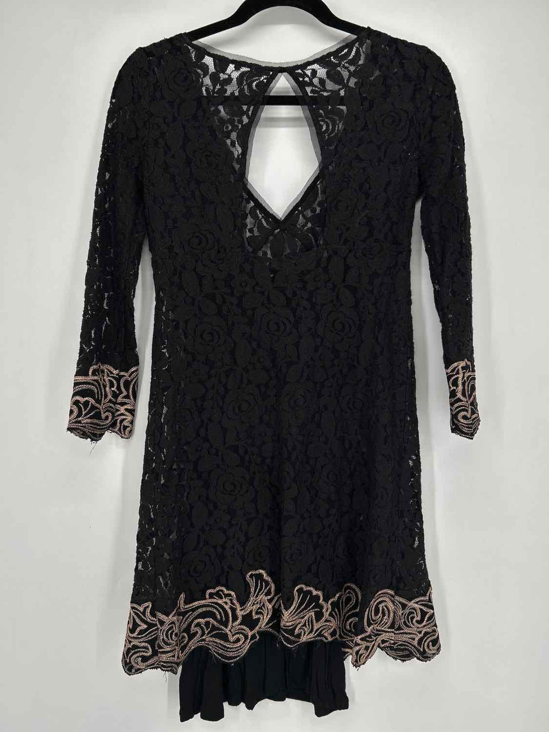 Free People Size XS Black Lace Dress