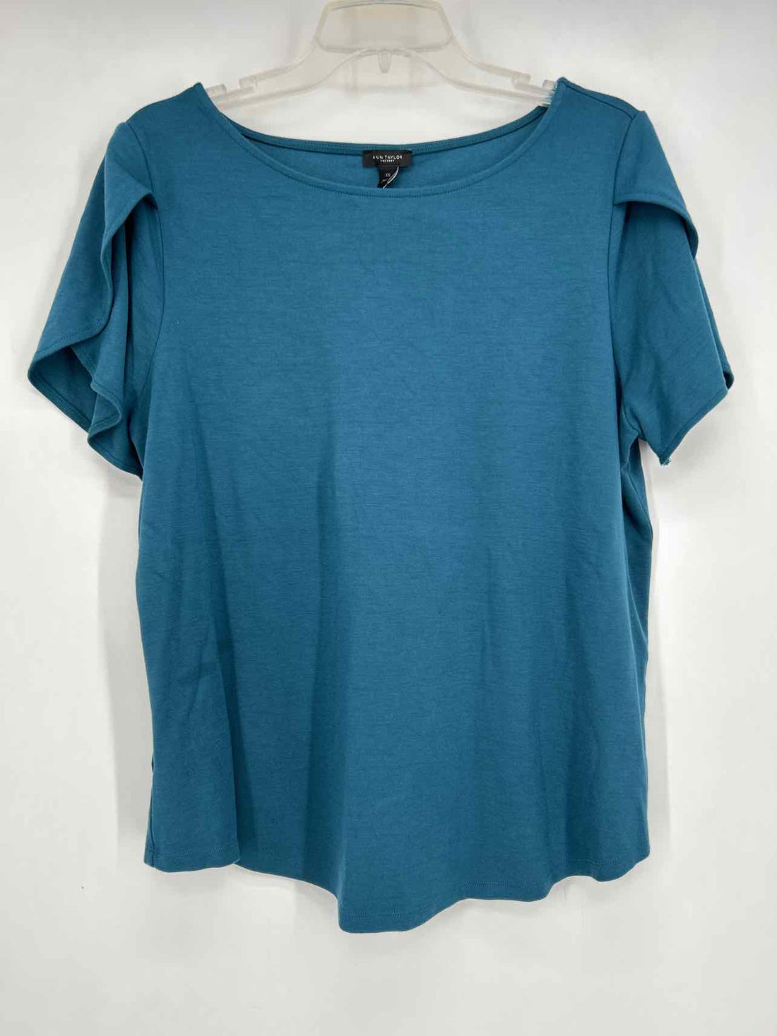 Ann Taylor Size XXL Dark Blue Short Sleeve Top/Blouse