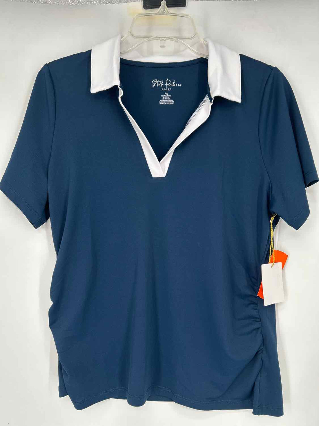 Stella Parker Sport Size M Navy & White NWT Active Tops