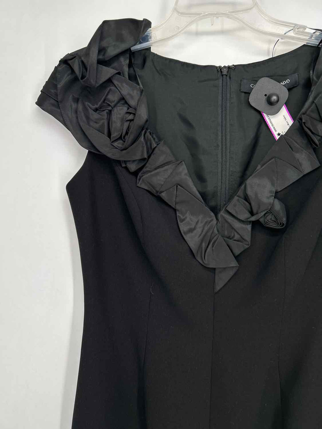 Carmen Marc Valvo Size 6 Black Dress